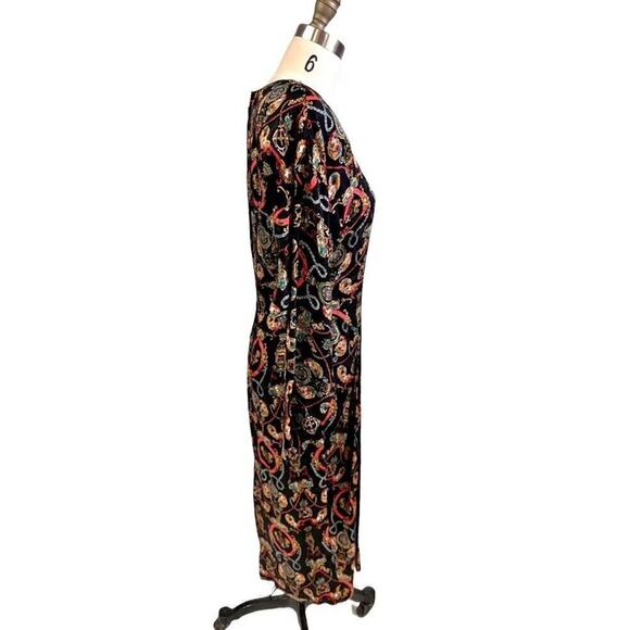 VTG Dennis Goldsmith Batwing Dress Ultra 80s 100% Silk Sz 10 /M NWOT Goldbergs - Picture 8 of 9